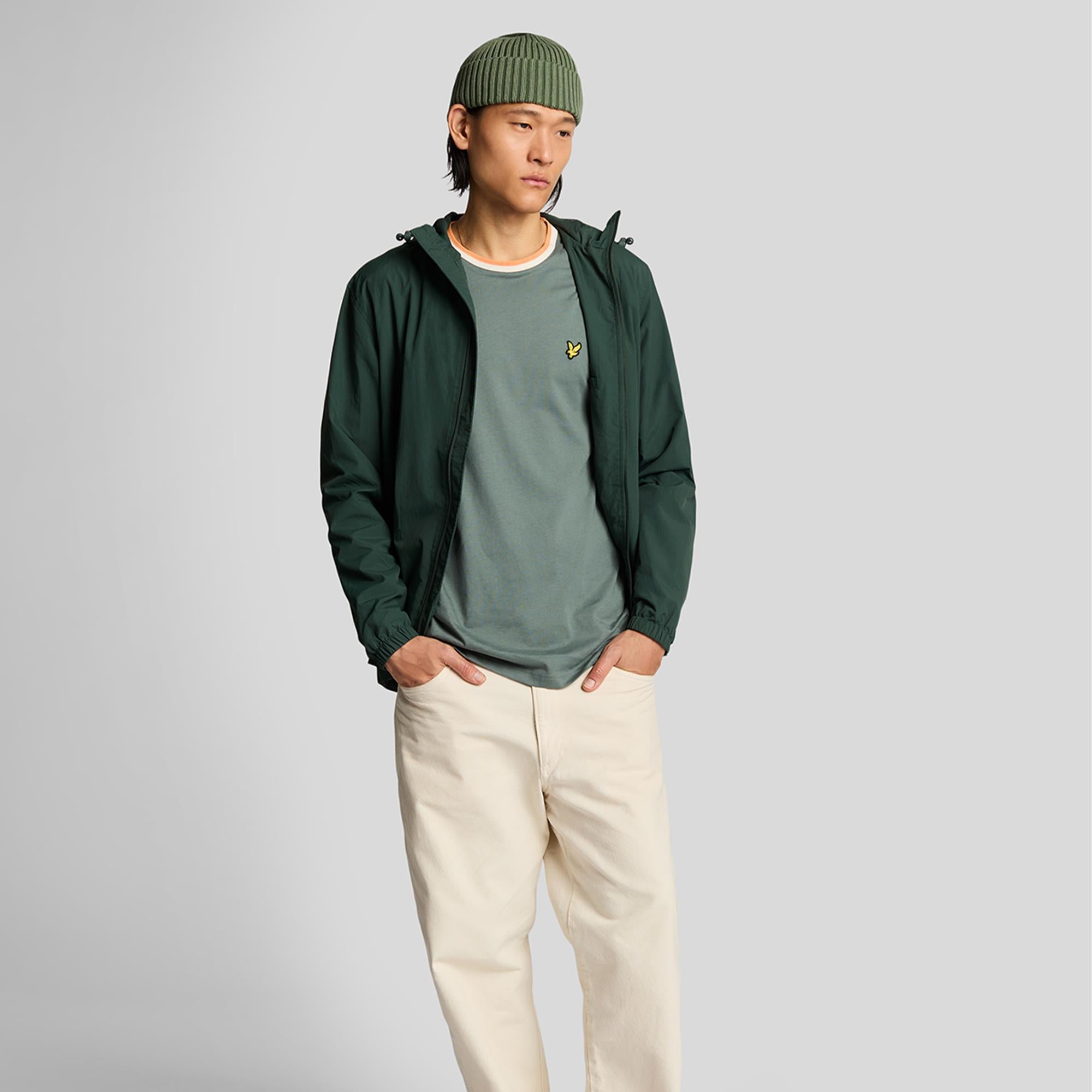 Lyle & Scott Half Tipped T-Shirt Green Mercurial